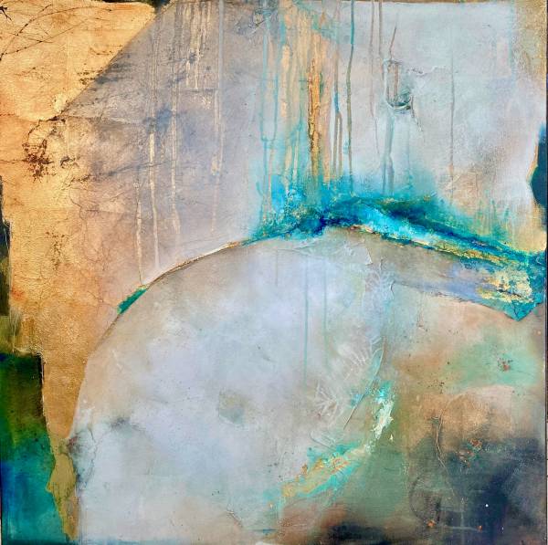 - Oil & Mixed Media on Canvas, Painting by Kate Richardson, measuring 80 x 80 cm (H x W) framed at 83 x 83 cm £1700